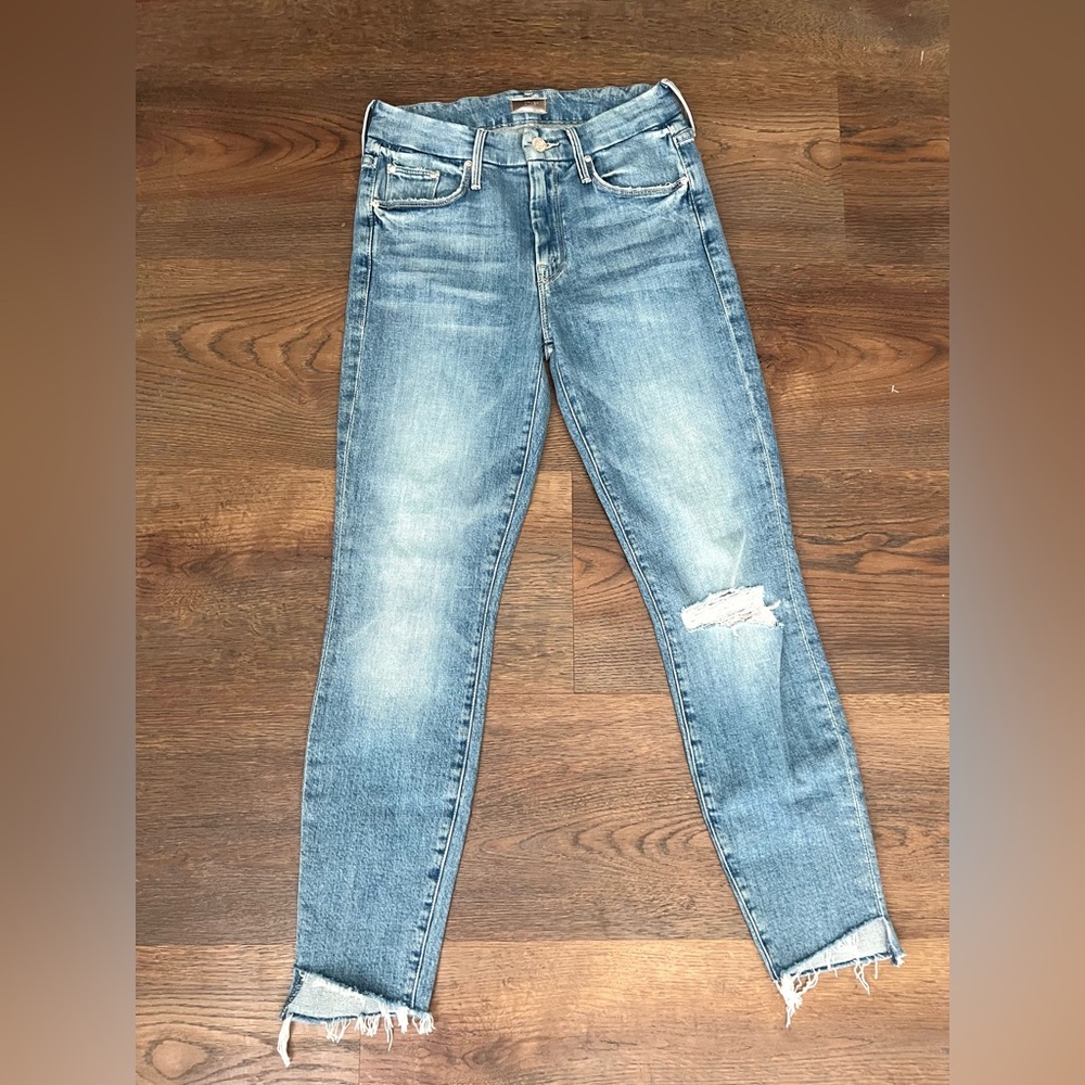 🍄SOLD🍄 MOTHER The Looker Ankle Step Fray Jeans - Picture 3 of 7